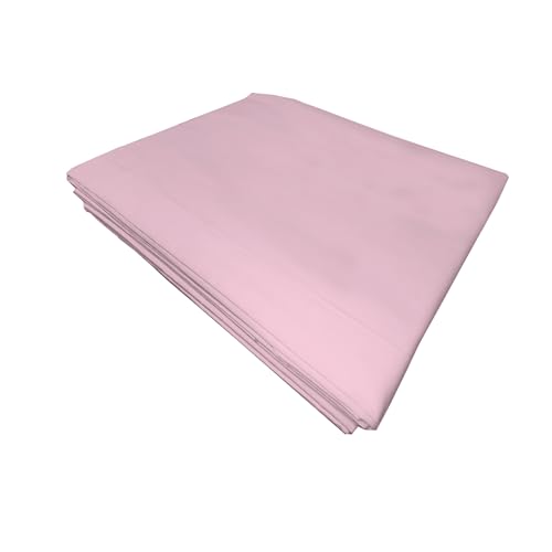 PENSIERI DELICATI Bettlaken für Einzelbett 160 x 300 cm, Bettlaken für Einzelbett, einfarbig, aus 100% Baumwolle, hergestellt in Italien, Farbe Rosa von PENSIERI DELICATI