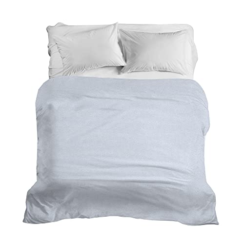 PENSIERI DELICATI Tagesdecke 260 x 280 cm, Einzeltuch 100% Baumwolle Pique, Ideal Zum Thema Wohnen, Decke Salva Bett Einzelne, Fantasie Dublin Hellblau, 100% Made in Italy von PENSIERI DELICATI