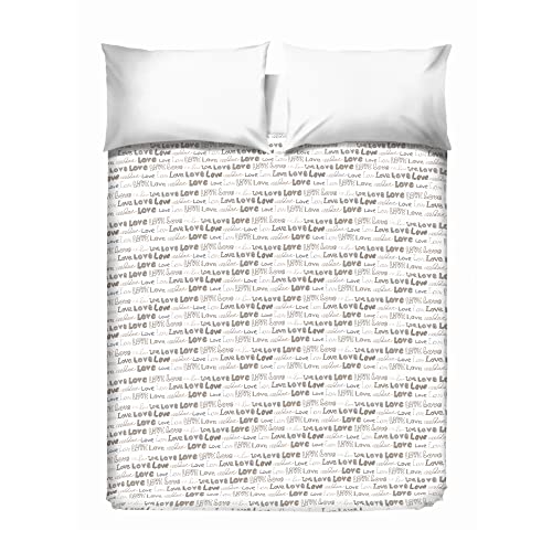 PENSIERI DELICATI Tagesdecke 260 x 280 cm, Einzeltuch 100% Baumwolle Pique, Ideal Zum Thema Wohnen, Decke Salva Bett Einzelne, Fantasie Love Love Beige, 100% Made in Italy von PENSIERI DELICATI