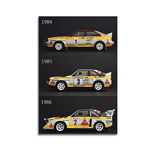 Auto-Poster Audi Quattro S1 E2 Rallye-Renn-Poster, dekoratives Gemälde, Leinwand, Wandposter und Kunstbild, modernes Familien-Schlafzimmer, 60 x 90 cm von PENTAB