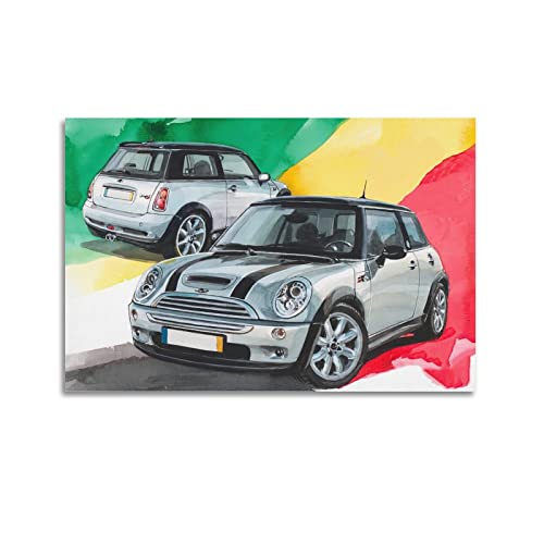 Auto-Poster BMW Mini Cooper S Performance Sportauto-Poster, dekoratives Gemälde, Leinwand, Wandposter und Kunstbild, moderner Familien-Schlafzimmer, Dekoration, Poster, 60 x 90 cm von PENTAB