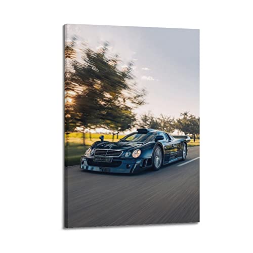 Performance Racing Poster Amg Clk Gtr Sportauto-Poster, dekoratives Gemälde, Leinwand, Wandposter und Kunstbild, moderner Familien-Schlafzimmer, Dekoration, Poster, 60 x 90 cm von PENTAB