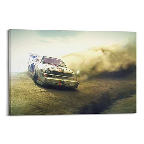 Sportwagen-Poster Audi Pikes Peak Quattro Rally Motorsport Poster Dekorative Malerei Leinwand Wandposter und Kunstbild Druck Modern Familie Schlafzimmer Dekor Poster 50 x 75 cm von PENTAB
