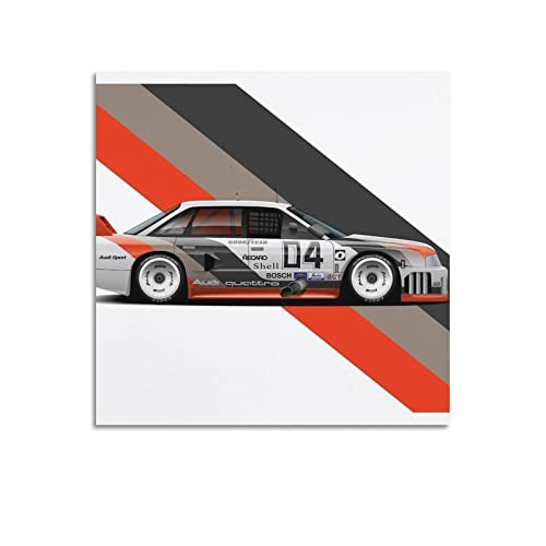 Super Racing Poster Audi 90 Quattro Gto Performance Sportauto Poster Dekorative Malerei Leinwand Wandposter und Kunstbild Druck Moderne Familienzimmer Schlafzimmer Dekor Poster 70 x 70 cm von PENTAB