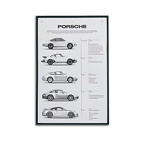 Supercar Poster Porsche 911 Model Series Poster Dekorative Malerei Leinwand Wandposter und Kunstbild Druck Moderne Familie Schlafzimmer Dekor Poster 60 x 90 cm von PENTAB