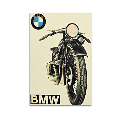 Vintage-Poster Old Bmw Motorrad-Poster, dekoratives Gemälde, Leinwand, Wandposter und Kunstbild, modernes Familien-Schlafzimmer, Dekoration, Poster, 40 x 60 cm von PENTAB