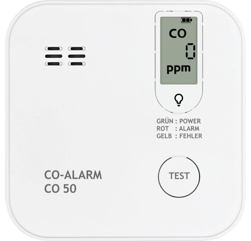PENTATECH Kohlenmonoxidmelder mit 10 Jahren Lebensdauer 22130 Gasmelder (inkl. 10 Jahres-Batterie, mit internem Sensor) von PENTATECH
