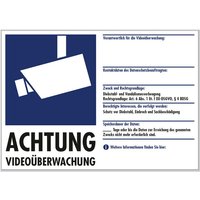 40205 Warnaufkleber Videoüberwachung (b x h) 210 mm x 148 mm - Pentatech von PENTATECH