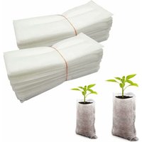 100 Stück Pflanzsäcke, biologisch abbaubare Pflanzsäcke aus Vliesstoff, langlebige Pflanzsäcke für Pflanzen, Blumen, Gärten (18 x 22 cm) von PENY