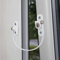 2 Stück Fenster- und Türöffnungsbegrenzer PVC-Fensterbegrenzer mit Kindersicherung mit Schlüsselschrauben von PENY