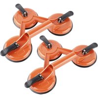 2er-Set Aluminium-Saugnapf-Fensterheber für Glas - 145 kg - 118 mm - Mit 3 Spitzen von PENY