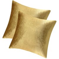 2er-Set Dekokissenbezüge aus Samt für Schlafsofa (Gold, 2er-Set) von PENY