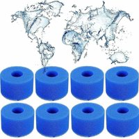 8er-Pack Schaumstofffilter vom Typ S1 für Intex S1 Spa. Wiederverwendbare Poolfilter vom Typ S1 für Schwimmbecken, Aquarien und Spas. von PENY