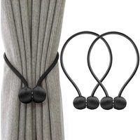 Magnetische Vorhang-Raffhalter, magnetische geflochtene Vorhangschnalle (schwarz) von PENY