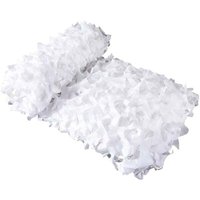 Weißes Tarnnetz Rechteckiges Sonnensegel Design Camouflage Schatten 3x4 m weiß von PENY