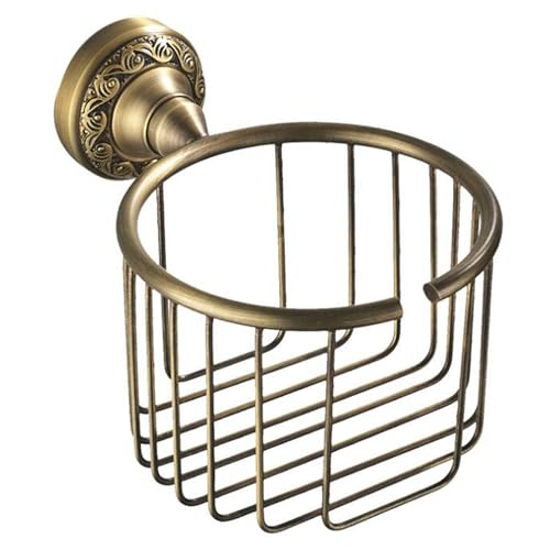 PEONYBATH Antike Bronze Messing Bad Tissue Korb Regal, Wandmontage Badezimmer Hardware Zubehör, Muster Schnitzen Design von PEONYBATH