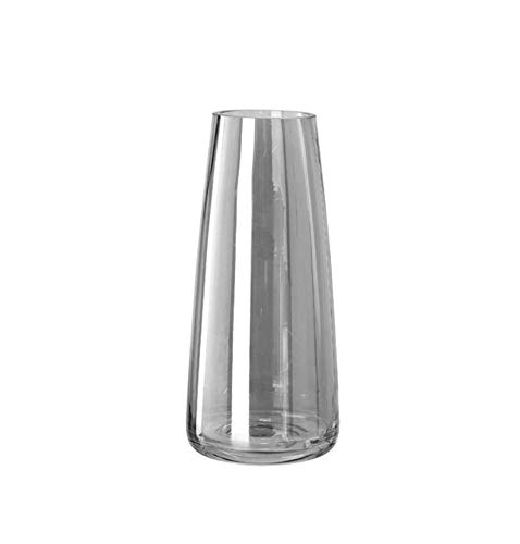 PEPAXON Vasen Glas Vasen Deko Glasvase Schwere Glasblumenvase Home Hochzeitsdekoration 10x22cm (Grau) von PEPAXON