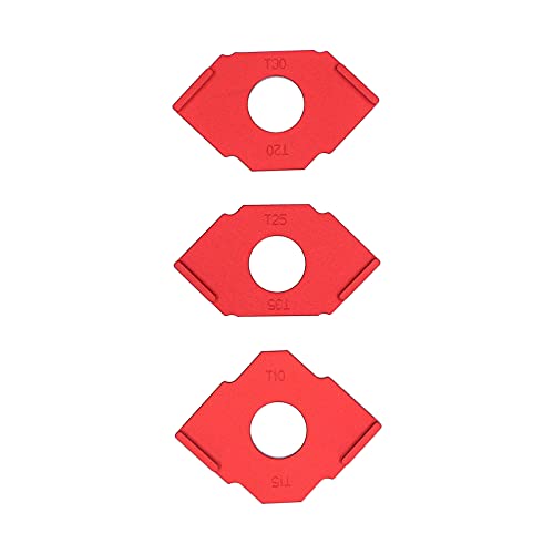 Radius Jig Router Templates 3Pcs Set | T10 T15 T20 T30 T25 T35 Aluminum Alloy Corner Routing Jig | Woodworking Trimming Tool for Angle Positioning/Deburring/Scribing von PEPDIMA