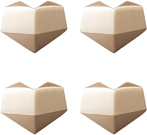 PEPDRO hsj Kreativer herzförmiger Schranktürgriff, einfacher geometrischer Schubladengriff, einfach zu installieren (Farbe: Gold, Größe: 3,3 cm * 4) Bequemlichkeit von PEPDRO