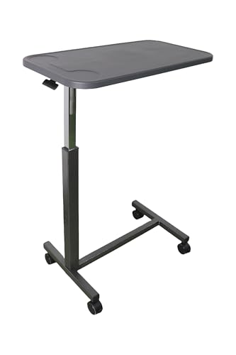 PEPE Mobility - Betttisch auf Rollen Höhenverstellbar, Robuste Struktur, Mobiler Beistelltisch Pflegebett, Krankenhaus C Form Schwarz von PEPE Mobility