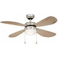 Pepeo - Deckenventilator Classic 105 cm Nickel / Kiefer von PEPEO