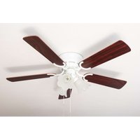 Pepeo - Deckenventilator Kisa Deluxe we Rosenholz / Walnuss mit Licht von PEPEO