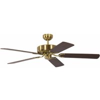 Pepeo - Deckenventilator Potkuri Messing seidenmatt / Walnuss von PEPEO