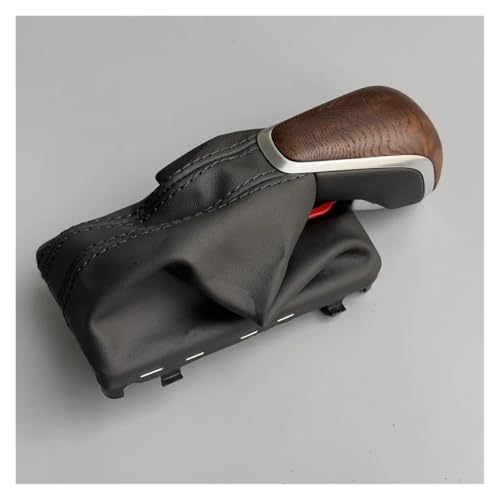 PEPKWELYCB Universal Fahrzeug Schaltknauf Für A6 C7 2016 2017 2018 Schwarz Carbon Faser Holz Farbe Schaltknauf W/Leder Boot Gamasche LHD ZU(C style) von PEPKWELYCB