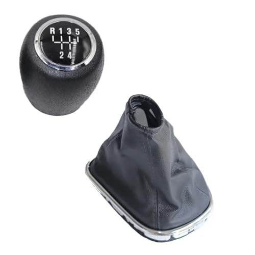PEPKWELYCB Universal Fahrzeug Schaltknauf Für Chevrolet Für Cruze 2008 2009 2010 2011 2012 Manuelle MT 5-Gang-Leder-Auto-Schaltknaufhebel-Gamaschen-Kofferraumabdeckung(5 speed black line) von PEPKWELYCB