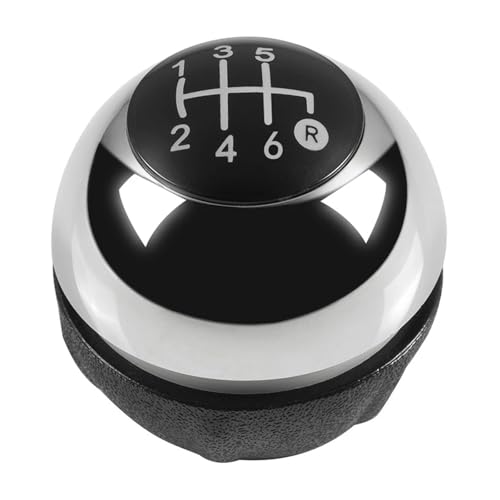 PEPKWELYCB Universal Fahrzeug Schaltknauf Für Fiat 500 500C 2007 2008 2009 2010 2011 2012 2013 2014 2015 2016 2017 2018 5/6 Geschwindigkeit Schaltknauf Kopf Shifter Gaitor Boot(6 Speed Chrome) von PEPKWELYCB