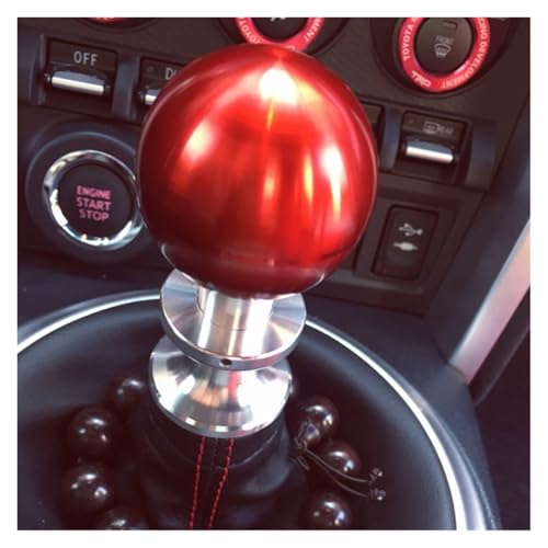 PEPKWELYCB Universal Fahrzeug Schaltknauf Für Ford Für Fiesta Für Focus ST RS 2013-2020 Getriebe Kugelkopf Racing Aluminium Mnanual Schaltknauf(Red) von PEPKWELYCB