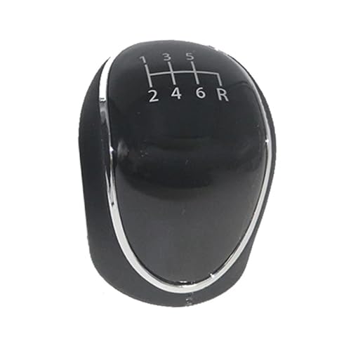 PEPKWELYCB Universal Fahrzeug Schaltknauf Für Ford Für Mondeo IV V MK4 MK5 S-MAX I II Chromleder 5 6-Gang-Schaltknaufhebel Gaitor Boot Cover(123456R black) von PEPKWELYCB
