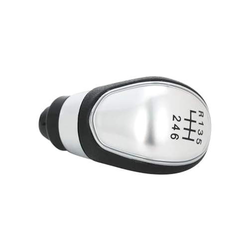 PEPKWELYCB Universal Fahrzeug Schaltknauf Für Ford MK7 2008-2013 2014 2015 Für Focus MK2 FL 2008 2009 2010 2011 C-Max Automobilteile 5/6-Gang-Schaltknauf-Stickkopfhebelgriff(Silver 6 thread) von PEPKWELYCB
