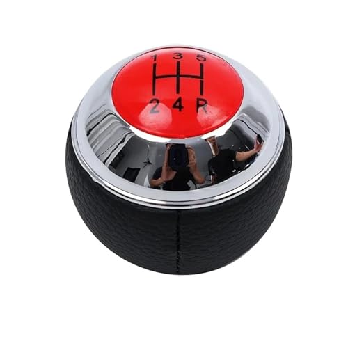 PEPKWELYCB Universal Fahrzeug Schaltknauf Für MINI Für COOPER R55 R56 R57 R58 R59 R60 R61 Zubehör Auto Schaltknauf Innenhebel HandBall 5/6 Geschwindigkeit(RED 5SPEED) von PEPKWELYCB