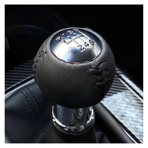 PEPKWELYCB Universal Fahrzeug Schaltknauf Für Mazda Für MX-5 Für MX5 Getriebe Kugelkopf Leder 5 Geschwindigkeit 6 Geschwindigkeit Schaltknauf(Black) von PEPKWELYCB