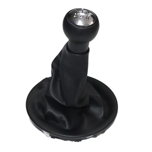 PEPKWELYCB Universal Fahrzeug Schaltknauf Für Peugeot Für Partner 2008-auf 5 Geschwindigkeit Chrom Leder Schaltknauf Gearstick Gaiter Boot(5 speed set) von PEPKWELYCB