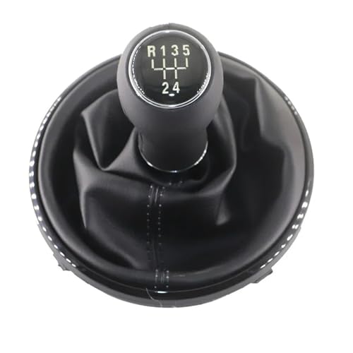 PEPKWELYCB Universal Fahrzeug Schaltknauf Für Skoda Für Fabia 2 II 2007-2010 Für Roomster 2006-2010 Auto Manueller Schaltknauf Boot Cover Gamasche Hebel Schalthebel Griff Stick(5 speed) von PEPKWELYCB