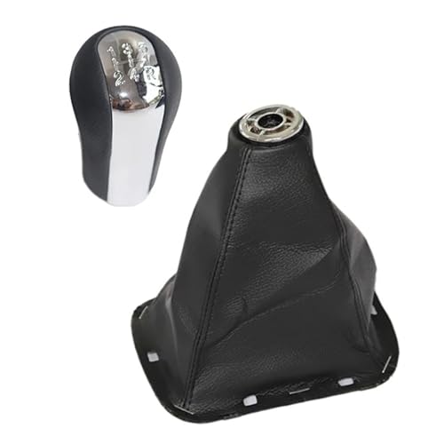 PEPKWELYCB Universal Fahrzeug Schaltknauf Für Toyota Für Avensis T25 MK2 II 2003 2004 2005 2006 2007 2008 2009 Auto PU Leder Schalthebel Getriebe Schaltknauf Boot(5 speed Chrome) von PEPKWELYCB