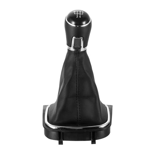PEPKWELYCB Universal Fahrzeug Schaltknauf Für VW Für Golf 6 5 Für Rabbit Für Jetta MK5 MK6 2004-2014 MT Hebelgriff Innenersatzteile Schaltknauf(5 leather black) von PEPKWELYCB