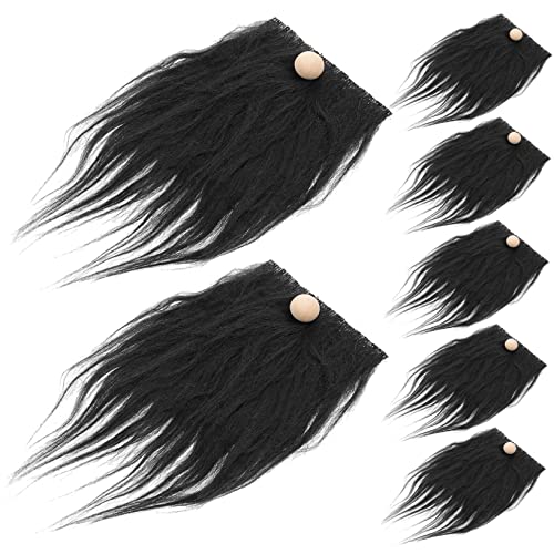 PEPLAYTAL 1 Satz Bart-Haar-Accessoires kunstpelz Faux fur weihnatsdeko rolf zuckowski Weihnachten Puppen gefälscht Bartringe Webpelz zum Basteln Gnomenbart Stoff Holz von PEPLAYTAL