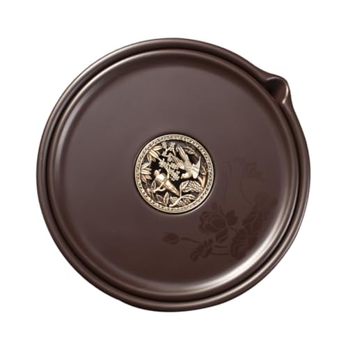 PEPLAYTAL 1 Stück Vintage Teetassen Tablett Im Chinesischen Stil Reise Tee Teetassen-tablett Teekesselplatte Teetablett Mit Chinesischem Thema Matte Brown Bakelit von PEPLAYTAL
