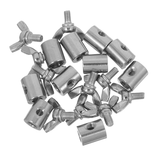 PEPLAYTAL 10 Stück Edelstahl Stahlseil Klemme Rundloch Kabelclip Wiederverwendbar Hochbelastbar für Klettern Rigging Boot Bau Zaun DIY von PEPLAYTAL