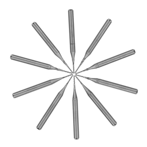 PEPLAYTAL 10 Stück Teiliges Endfräser-gravierwerkzeug- Hartmetall-tungsten-stahl Cnc-fräser mit Schaft Präzise Routerbits für Holz Metall Kunststoff Langlebig und Verschleißfest von PEPLAYTAL