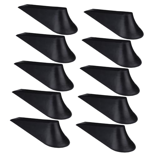 PEPLAYTAL 10 Stück Teiliges Gummi Türstopper Rutschfest Türkeil für Holz Fliesen Teppich Böden Flexible Sicherheits Türkeile für Haus Büro Schwarz Einfach zu Montieren und Entfernen von PEPLAYTAL