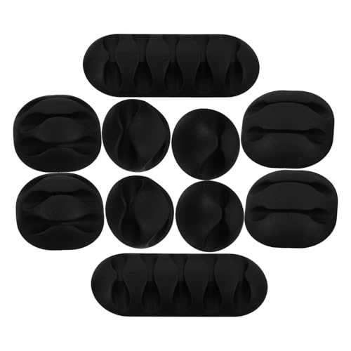 PEPLAYTAL 10 Stück Teiliges Kabelmanagement Selbstklebenden Kabelhaltern aus Langlebigem für Schreibtisch Büro und Zuhause Kompakte Organizer für Ladekabel USB Audiokabel Einfache von PEPLAYTAL