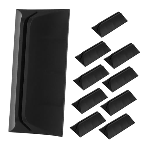PEPLAYTAL 10 Stück Teiliges Kunststoff Schreibtisch Teilerklemmen Verstellbare Privacy Panel Halterung mit Schrauben für Stabile Glasbefestigung Modernes Schwarzes Design für von PEPLAYTAL