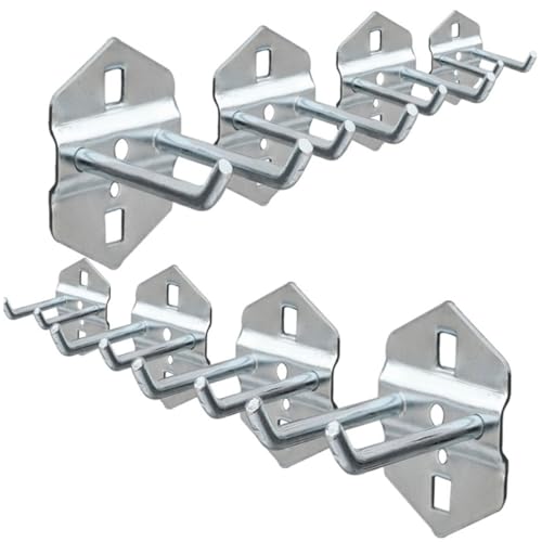 PEPLAYTAL 10 Stück Teiliges Multifunktionales Stahl wandhaken Rostfrei und Zuverlässiger Halt für Werkzeugaufbewahrung und Lagerorganisation Geeignet für Garage und Werkstatt von PEPLAYTAL