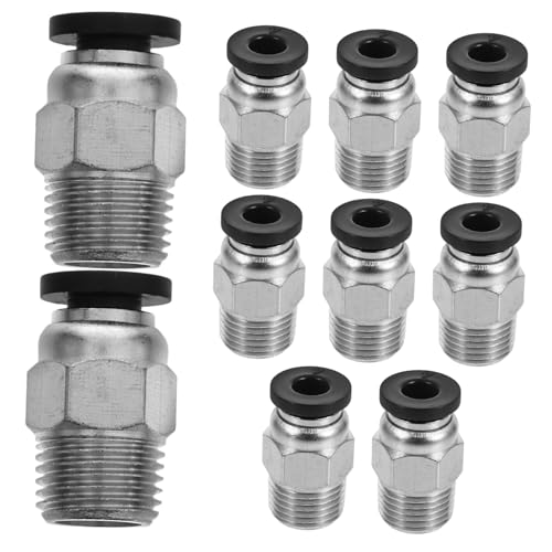 PEPLAYTAL 10 Stück Teiliges Pneumatisches Push In Steckverbinder aus Robustem Kupfer und Gerade Ptfe Schlauchverbinder Kompatibel mit Ed Bowden Extruder und Ender Drucker Einfache von PEPLAYTAL