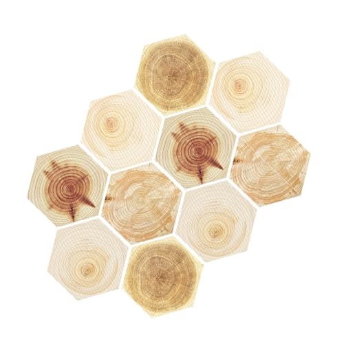 PEPLAYTAL 10 Stück Teiliges Sechseckiges Selbstklebendes Bodenfliesen rutschfeste Fliesenaufkleber für Küche und Badezimmer wasserdichte Antirutsch Wand und Bodensticker Langlebige von PEPLAYTAL