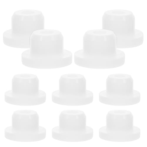 PEPLAYTAL 10 Stück Teiliges Silikonlochstopfen Flexible Wasserdichte Möbel Lochabdeckungen Langlebige Gummidichtung für Rohrenden und Flaschen Einfach zu Montieren Weiß PEPLAYTAL 10 Stück Teiliges Silikonlochstopfen Flexible Wasserdichte Möbel Lochabdeckungen Langlebige Gummidichtung für Rohrenden und Flaschen Einfach zu Montieren Weiß von PEPLAYTAL